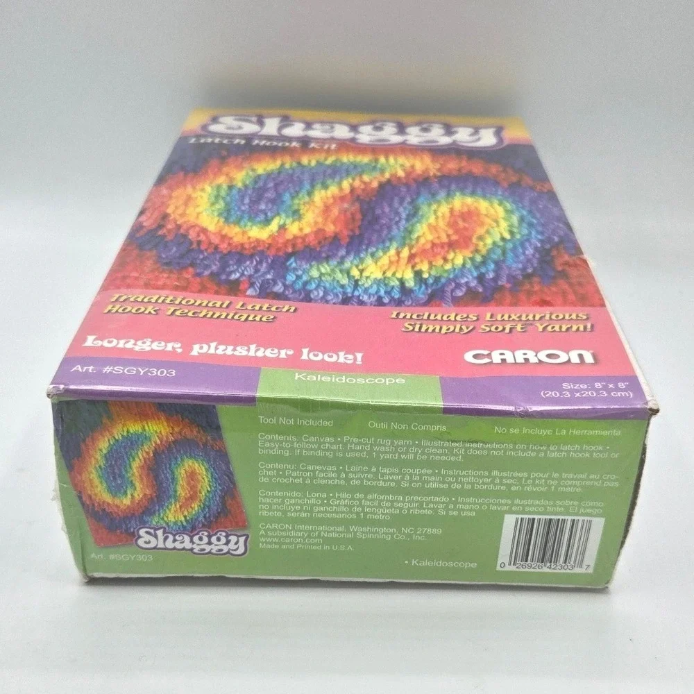 Vintage‎ Caron Shaggy Latch Hook Kit - Kaleidoscope #SGY303